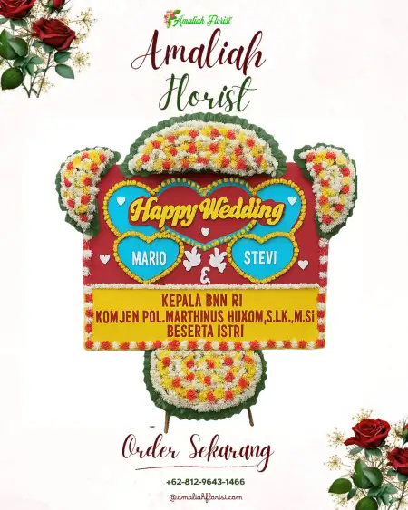 Papan Bunga Pernikahan Kinal